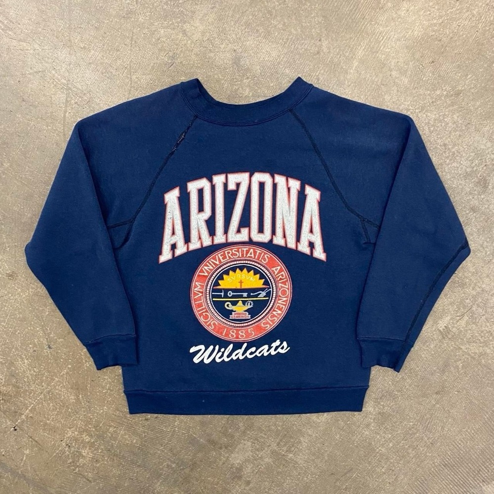 Vintage University of Arizona Wildcats 90s Raglan 80s College Crewneck Size M